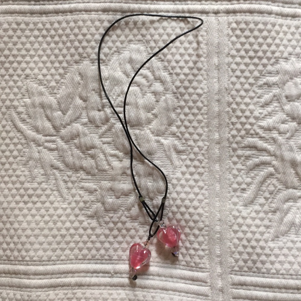 Crivelli Merano glass heart lariat necklace